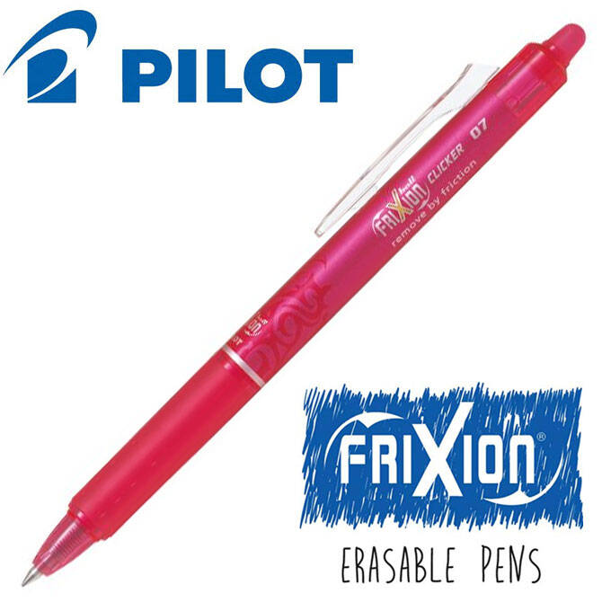 Pilot Pen FriXion Clicker Pink .7
