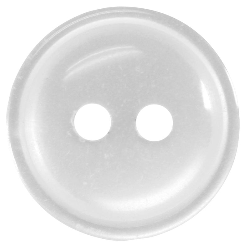 BUTTON BASICS 2 Hole Buttons - Clear Curved out