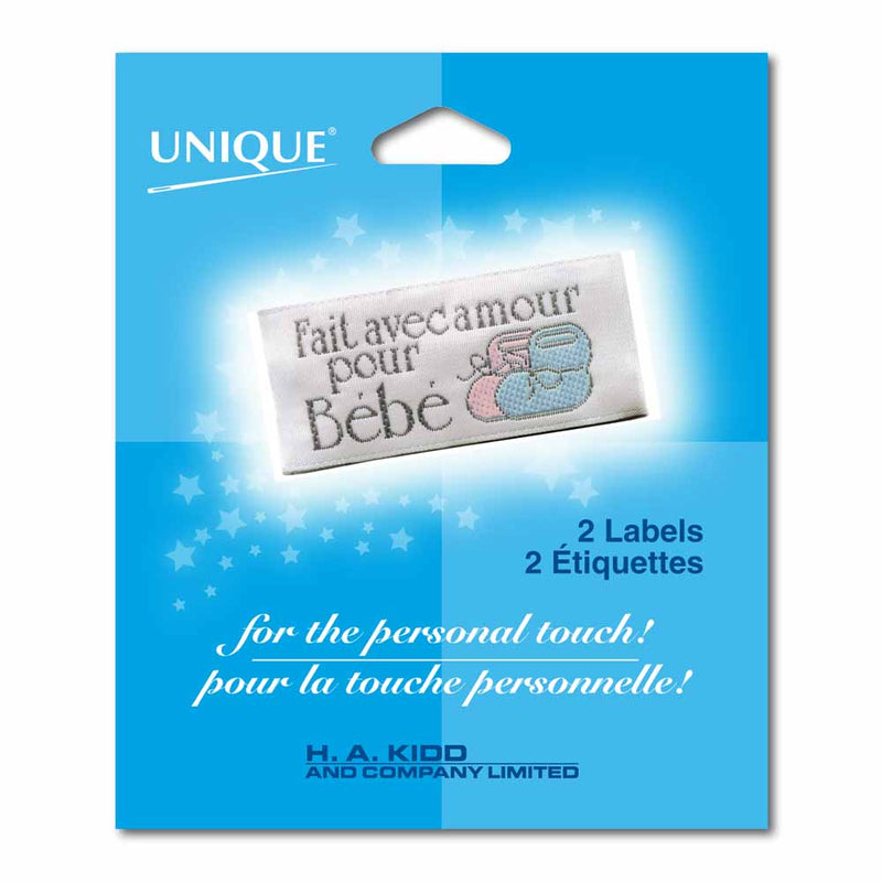 ETIQUETTES - Unique Pour Bebe Love Label - White