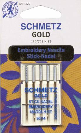Schmetz Gold Titanium Embroidery Machine Needle - Size 14/90 - 5ct