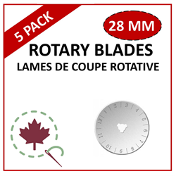 QSC NOTIONS - 28mm Rotary Blade - 5 ct -