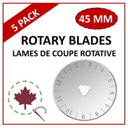QSC NOTIONS - 45mm Rotary Blade - 5 ct