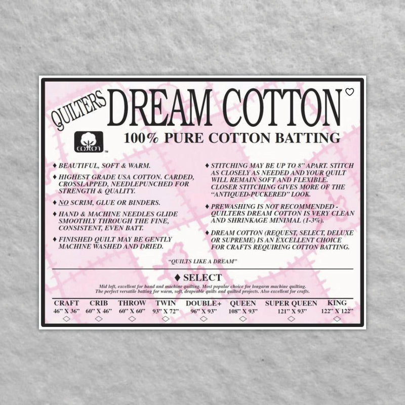 QUILTERS DREAM COTTON - WHITE - Select
