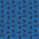 Farmall - Blue Folk Art Toile