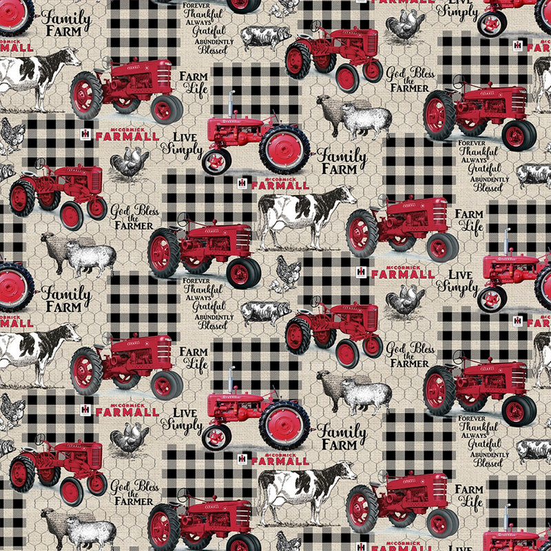 Farmall - Sweet Farmhouse Gingham & Burlap