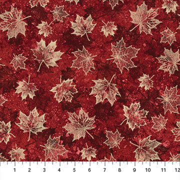 Oh Canada 10th Anniversary - Large Leaves Red Cream