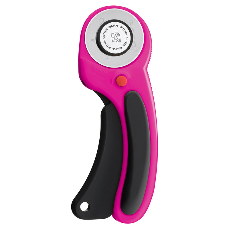 OLFA Couteau rotatif à poignée ergonomique Deluxe de 45mm - Magenta
