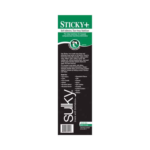 Rouleau SULKY Sticky + Tear-Away - blanc - 30.5cm x 5.5m (12″ x 6v.)