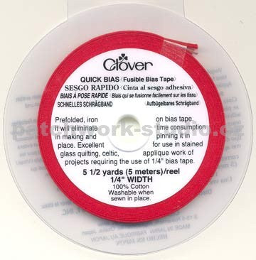 Fusible Quick Bias Red 1/4in x 5½ yds