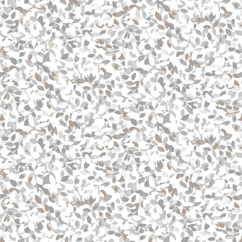 Dappled Leaf 108" - Gray/Tan