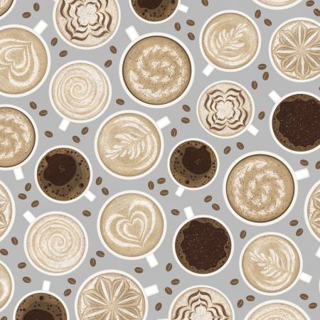 Gray Coffee Art All Over