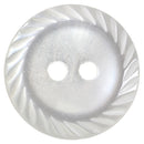 BUTTON BASICS 2 Hole Buttons - Clear Curved In Border Striped