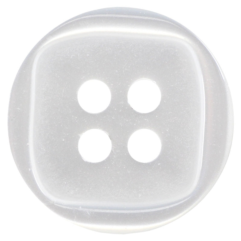 BUTTON BASICS 2 and 4 Hole Buttons - Clear Squared/ Diamond Border