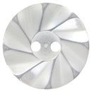 BUTTON BASICS 2 Hole Buttons - Clear Waved Border
