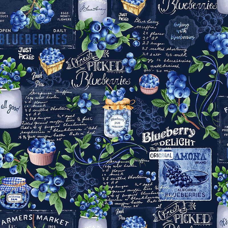 Summer Picinic - Blueberry Chalkboard