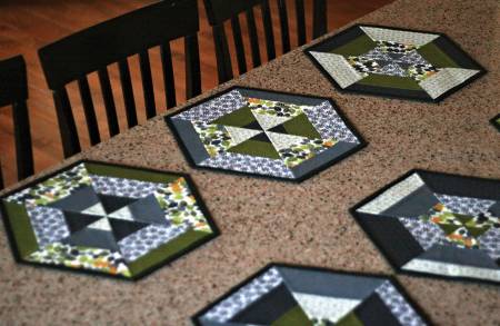 Set of 6 Hexie Placemats