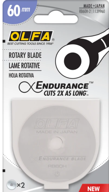 OLFA - 60mm Endurance Rotary Blade - 2 ct