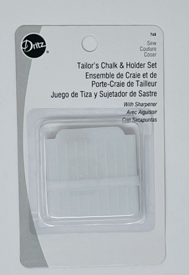 Dritz-Ensemble Craie et Porte-Craie de tailleur - blanc