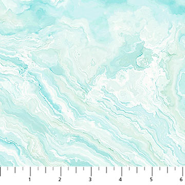 Tranquil Waters - Wave Texture Turquoise Pâle