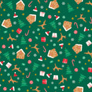 Flannel Christmas Icons Green