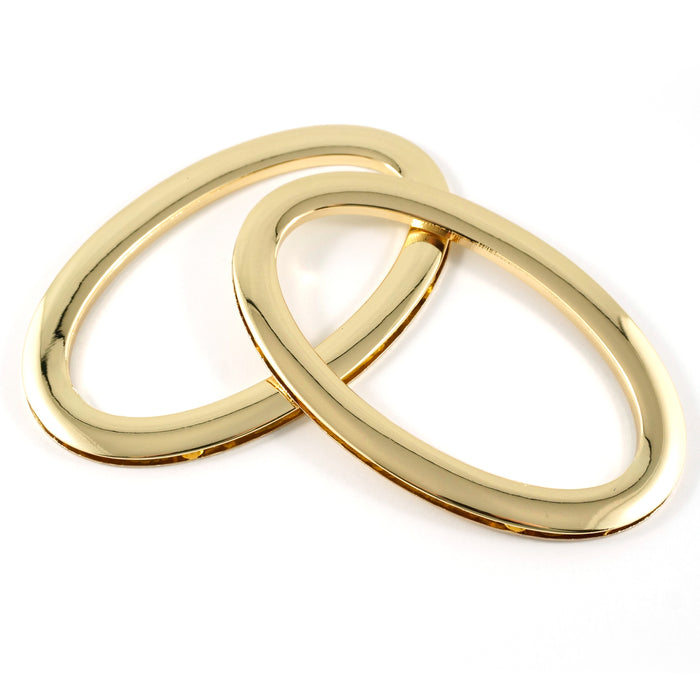 OVAL BAG HANDLES - (SCREW IN) - GOLD FINISH