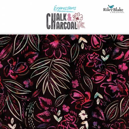 Batiks Chalk & Charcoal 2.5in Strips B, 40pcs