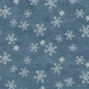 Snow Mountain - Snowflakes Dark Denim FLANNEL