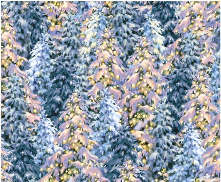 Christmas Eve - Evergreens with Christmas Light