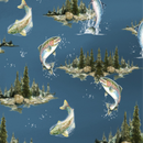 Reeled In - Lake Scenic with Fish
