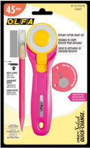 OLFA Ensemble de coupe rotative 45 mm - Rose