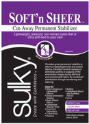 Paquet SULKY Cut-Away Soft 'n Sheer - Blanc - 50 x 91cm (20″ x 36″)