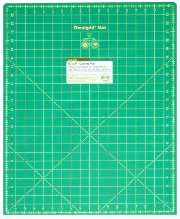 OMNIGRID - Cutting Mat Green with Yellow Grid 18in x 24in