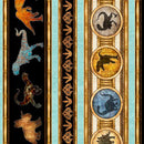 Lost World - DINOSAUR DECORATIVE STRIPE TURQUOISE