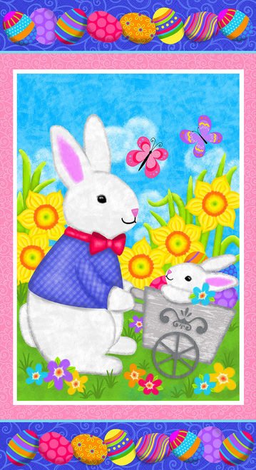 Hello Spring - Easter Bunny Panel