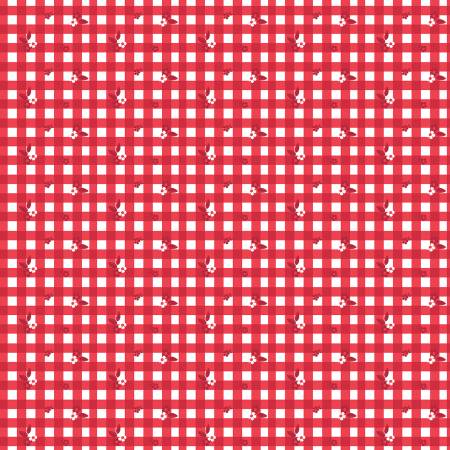 Cheerfully Red Ditzy Gingham White