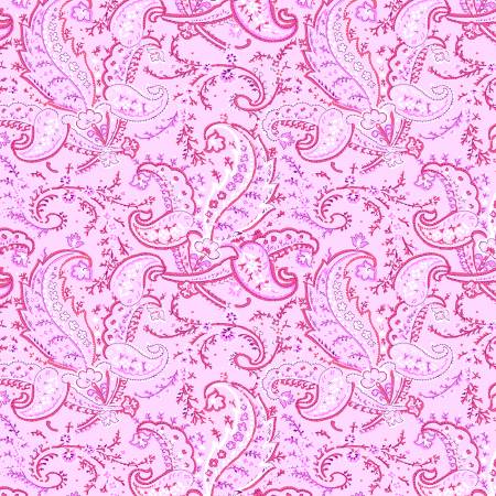 Ruban Rose - Pink Paisley