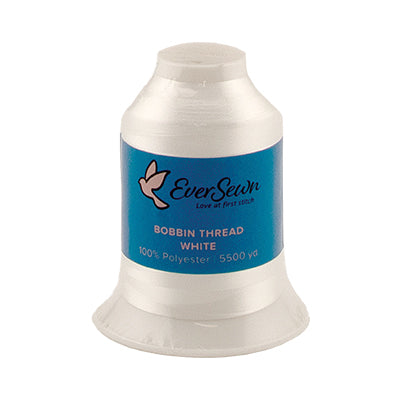 Eversewn Polyester Bobbin Thread White - 60wt - 5500yd - ES-BOBWHT