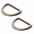 D Ring Flat 1in Antique Brass Set of Two #HAR1-DR-TWO