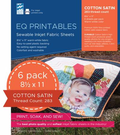 Premium Cotton Satin Inkjet Fabric Sheets