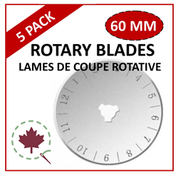 QSC NOTIONS 60mm Rotary Blade - 5 ct