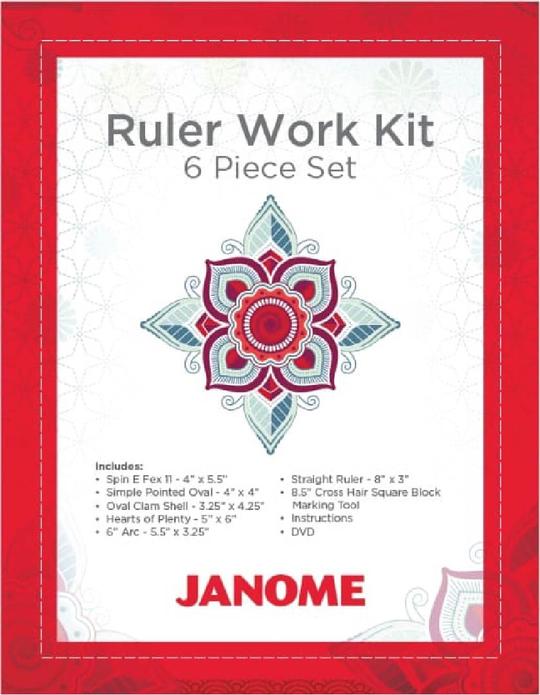 Kit de travail de règle à tige haute, Janome - 6 pièces