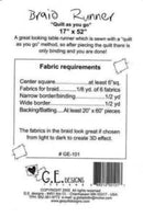 GE Designs - Braid Runner - Quilt as you go