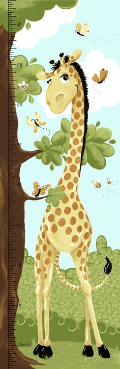 Zoe the Giraffe - Growth Chart Panel